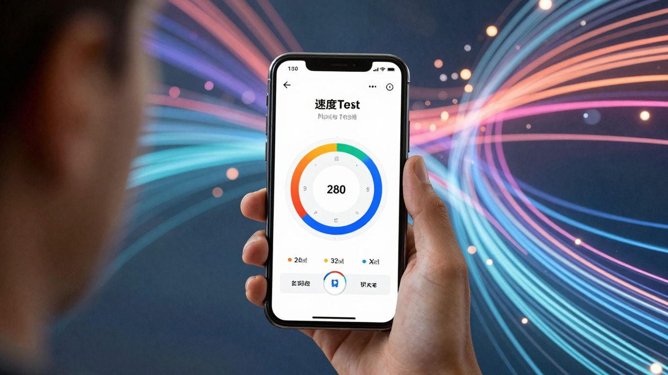 Velocidade e estabilidade da internet em um teste.